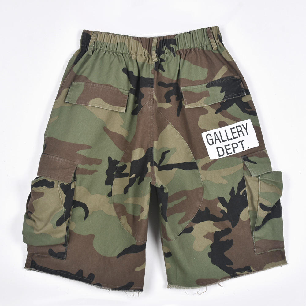 all'ingrosso Street Wear Multiple Pockets Knee-length Cotton Camo Cargo Shorts per le donne