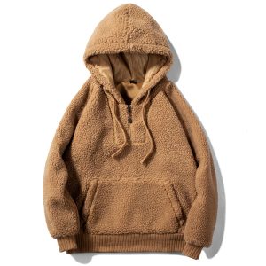 Kokybė Šiltas megztinis viršų Hoodie megztiniai moterų ir vyrų pūkuotas Hoodie