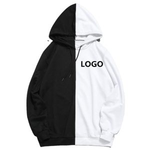 Pasirinktinis logotipas Vyrų Streetwear mados dviejų spalvų blokuoti virš dydžio Pullover Hoodies