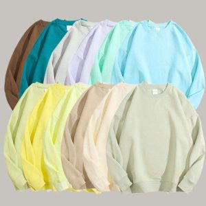 Didmeninė prekyba Pasirinktinis siuvinėjimas 300gsm medvilnės lašas pečių Unisex negabaritinių Crew kaklo džemperiai