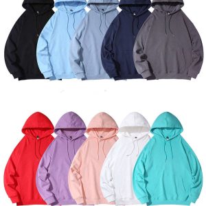 Didmeninė prekyba Pasirinktinis logotipas tuščia Unisex vyrai 350gsm 100% medvilnės didelio svorio Hoodies