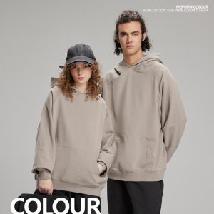 Aukštos kokybės 460 GSM medvilnės tuščias paprastas lygus didelio svorio negabaritinės Hoodies be virvelių Unisex pasirinktinį logotipą Puff spausdinimo Hoodie