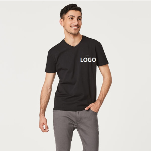 Cheap Price 100% Cotton Men Graphic T-shirts Men Clothing Shirt Printed Deep V Neck T Shirts Men