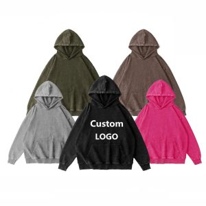 Individualizuotos vyrų nuplauti vargina Hoodie 100% medvilnės prancūzų frotinis tuščia aukštos kokybės megztinis rūgšties nuplauti derliaus Hoodie vyrams