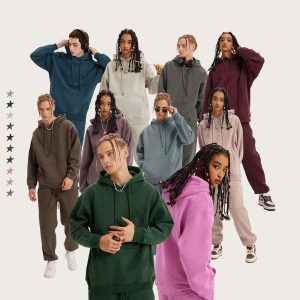 Pasirinktinis spausdinti siuvinėjimo logotipas Vyriški Sweatshirt 500gsm 100% medvilninis megztinis sunkaus svorio vilnos Oversized Unisex Hoodies vyrams