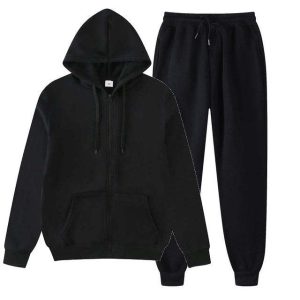 شعار مخصص كلاسيكي عتيق من قطعتين بسحاب فوق هودي بوليستر سادة للرجال