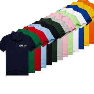 Mens Stylish Casual Quick Dry Polo Golf Shirts Custom Logo Printing Embroidery