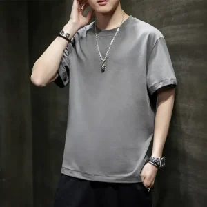 Módní mužské oblečení Plain Vlastní tisk krátký rukáv letní nadměrné 100 bavlna muži T košile