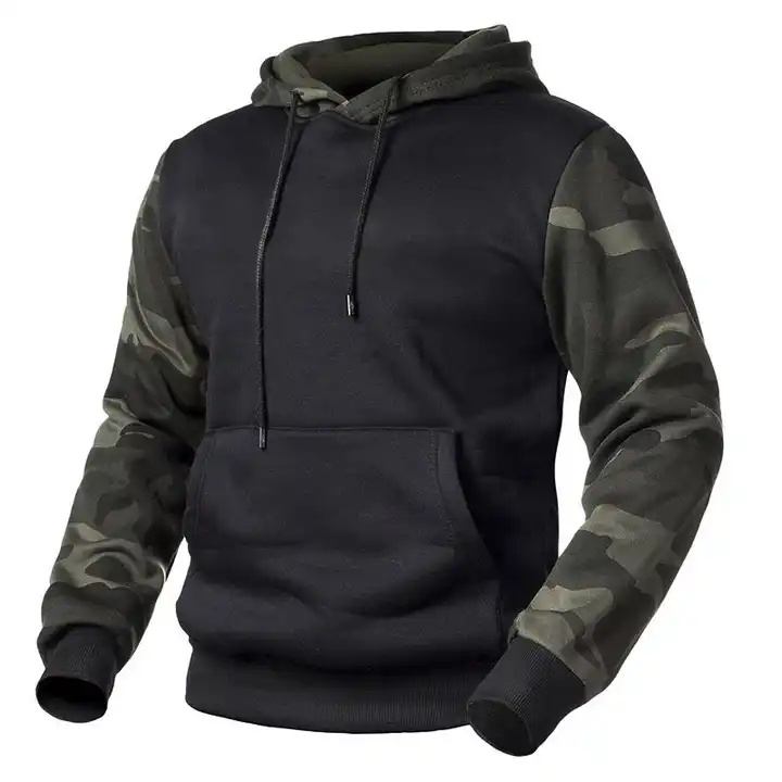 Atsitiktinis Hoodies kamufliažas blokas Pasirinktinis pigus mados dizainas kamufliažas lauko vyrai Hoodie
