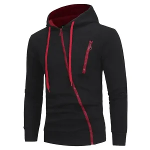 Wholesale Cotton and Polyester Premium Mens Color Zip up Hoodies