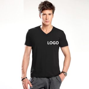 Vysoce kvalitní obyčejné pánské oblečení Bamboo Blank V Neck T Shirts Velkoobchod