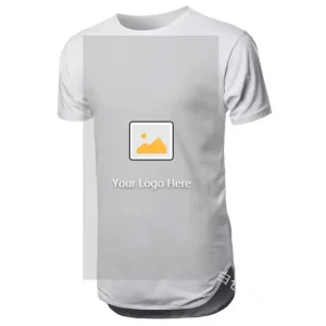 New Fashion Long Length Tshirt Men Cotton Plain Extra Long Curved Hem Scoop Bottom T Shirts