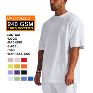 Blank Cotton Street Wear T Shirt Oversized Drop Shoulder T-shirt Custom Printing Heavy Weight T Shirt for Men