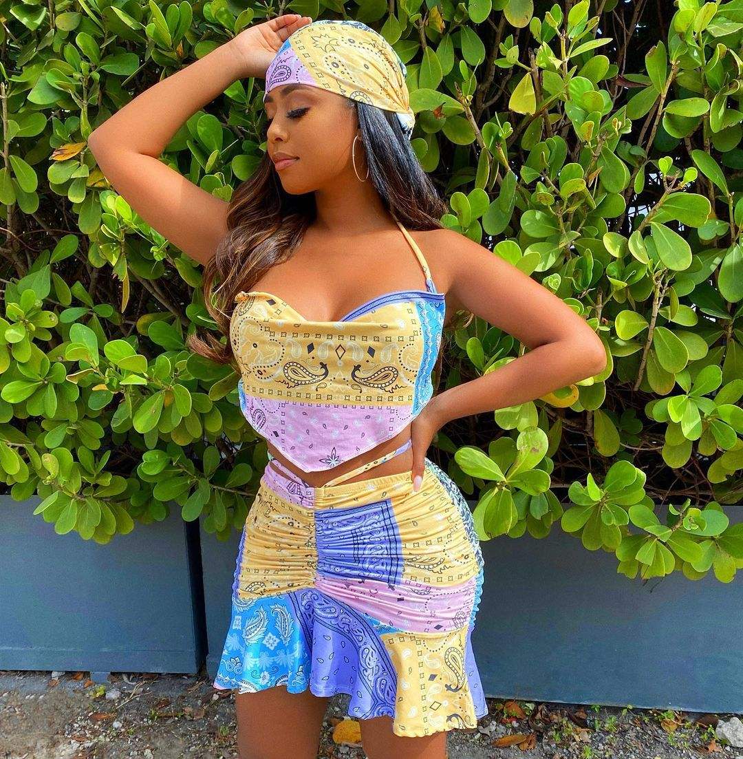 Women Summer Tank Top Splicing Ruffle Dress Casual Above Knee Pleated Skirt Two Piece Set - Image 2