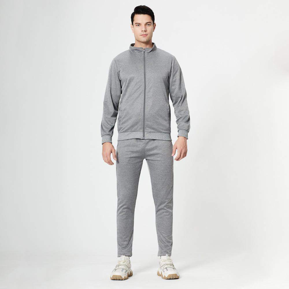 Custom Mens Jacket and Pant Jogging Sets Plain Men Tracksuit Sweatshirts Men's Tracksuit Set - الصورة 2