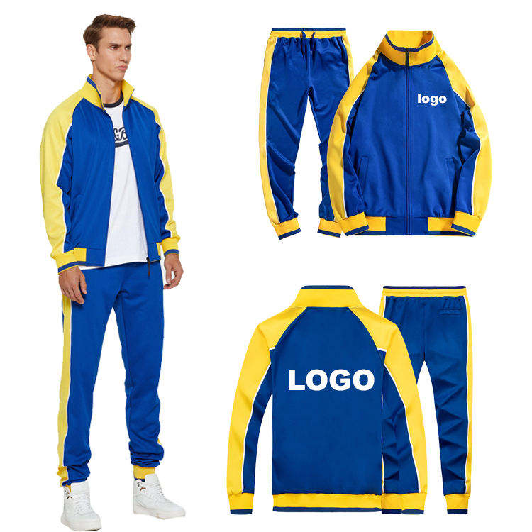 Zipper Training Sports Wear Jogger Sweatsuit Gym Jogging Sweat Suits Custom Polyester Men Tracksuits — изображение 2