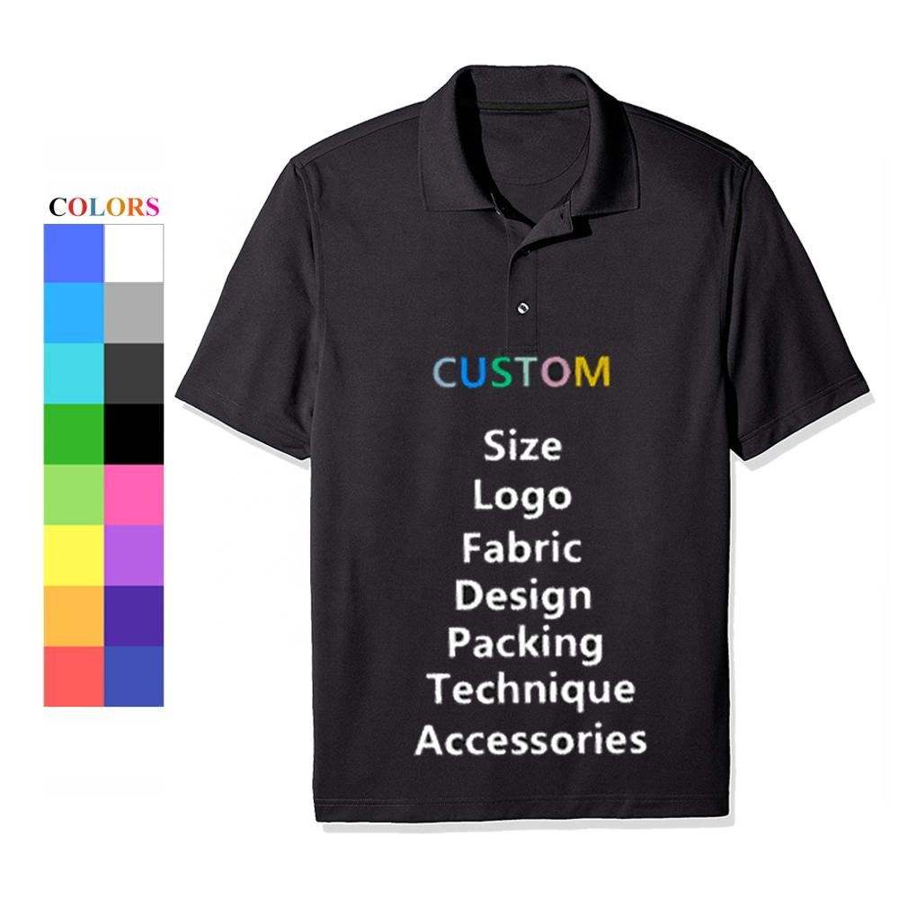 Wholesale OEM Blank T-shirt Custom Printing Logo Design 100% Cotton Plain Mens Polo T Shirts - الصورة 2