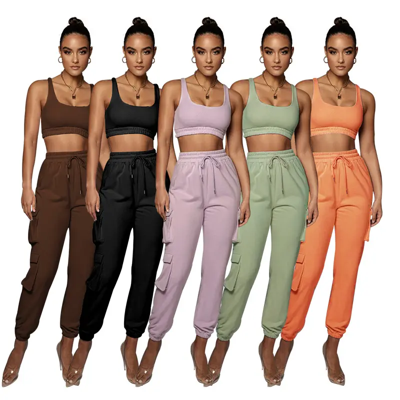 Ladies Pant Cotton Blend Trouser Sweat Joggers Plus Size 3d Pocket Pants Sweatpants Women - slika 2