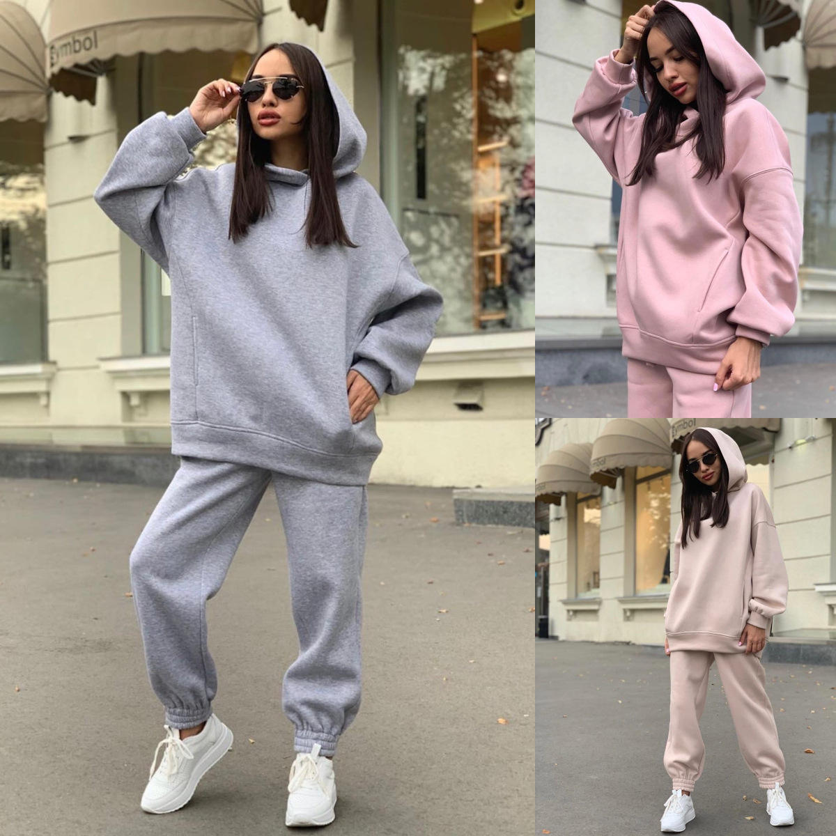 Stylish Custom Casual Comfortable Sets Autumn Women Two Piece Set Hoodie Tracksuits - 이미지 3