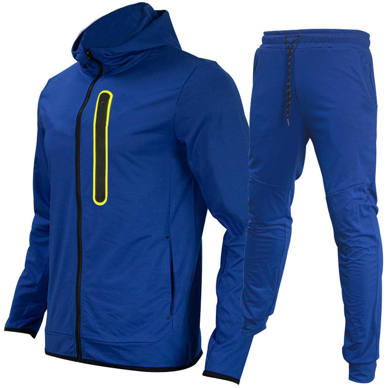Custom Training Wear 2 Pieces Jogging Comfortable Plain Zipper Hoodies Suits Two Piece Set Tracksuits for Men - Vaizdas 3