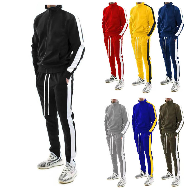 New Design Fashion Casual Sportswear Set Mens Slim Fit Tracksuits With Custom Logo - Εικόνα 3