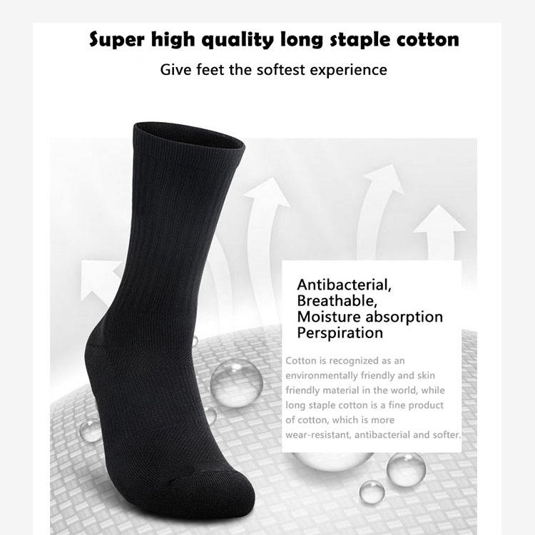 Quality Compression Ankle Grip Designer Mens Crew Unisex Sport Cotton Custom Logo Socks Men - Vaizdas 4