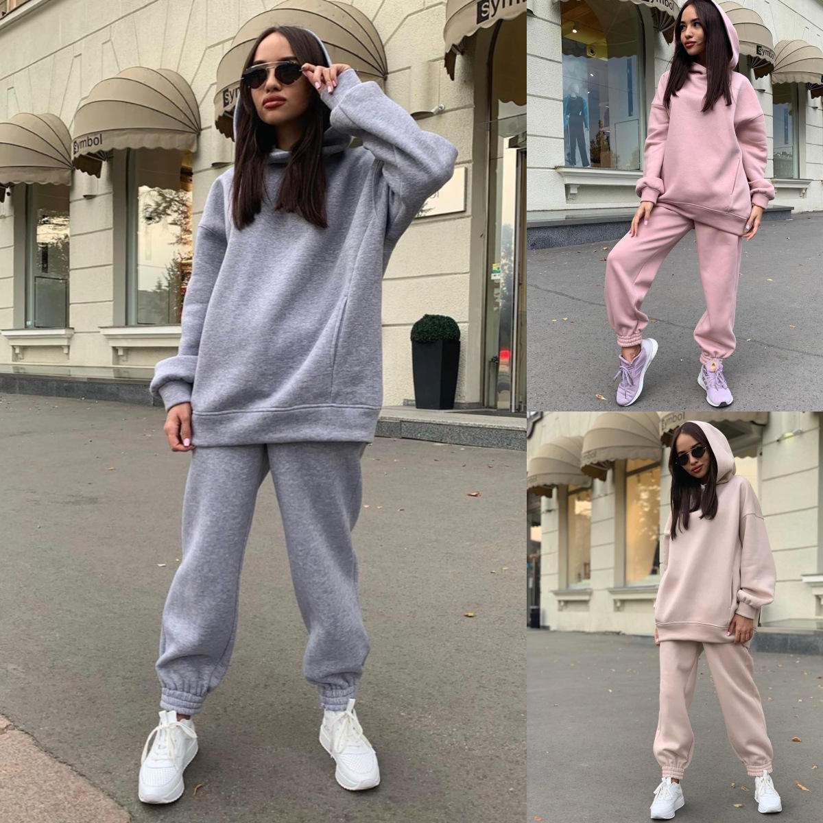 Stylish Custom Casual Comfortable Sets Autumn Women Two Piece Set Hoodie Tracksuits - 이미지 4