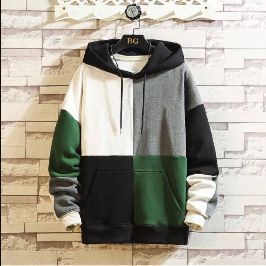 Cheap Price Couple Hoodie Patchwork Pullover Fashion Design Colorblock Hoodies for Men - Vaizdas 4