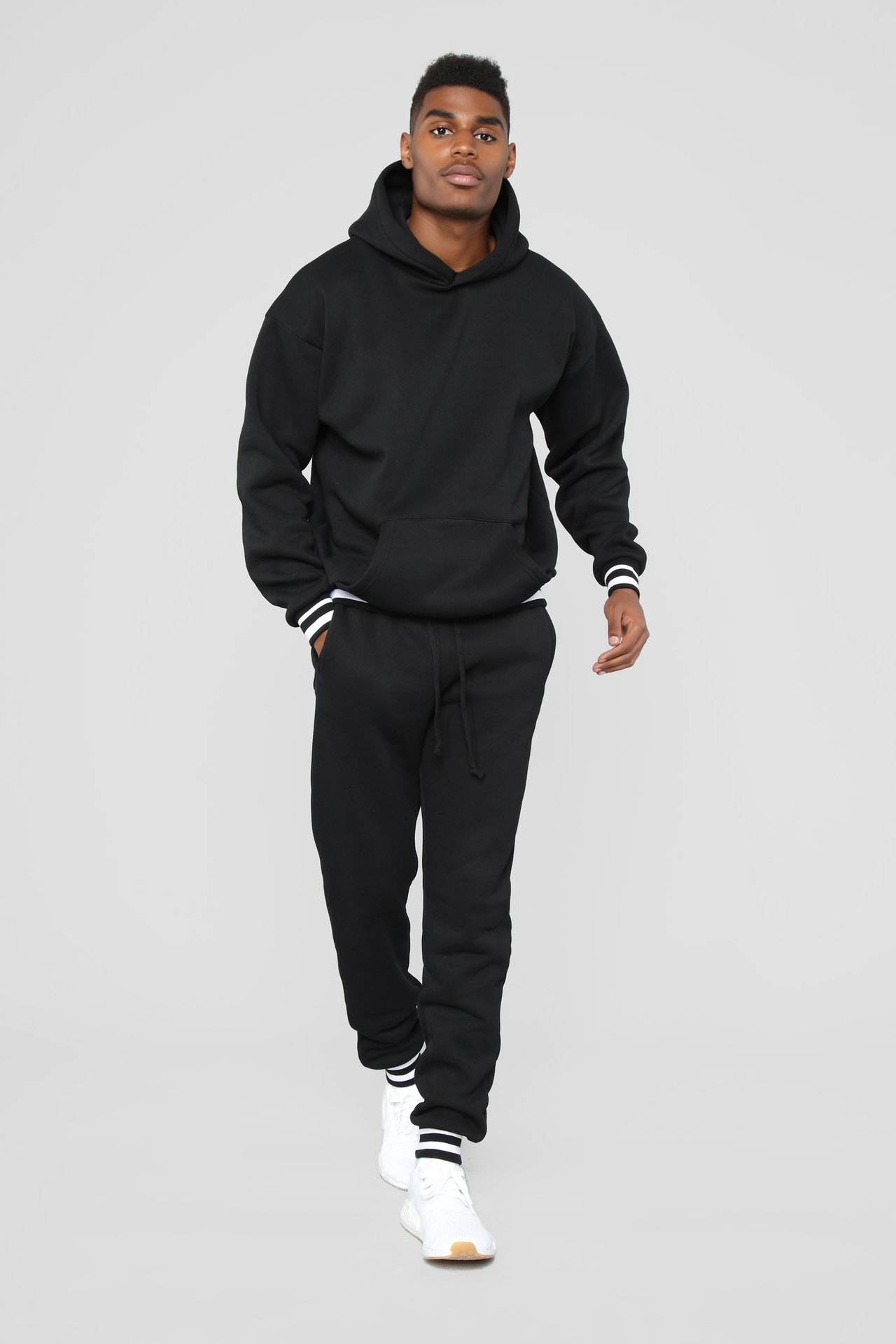 New Custom High Quality Wholesale Men Hoodie Sweat Suit Jogging Tracksuit Set - Vaizdas 4