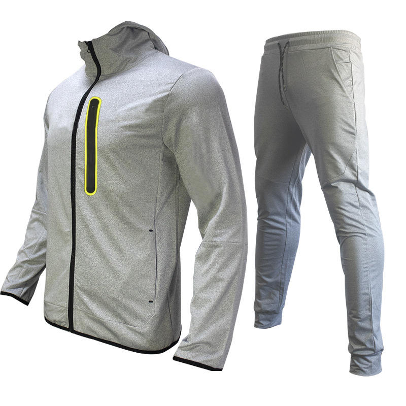 Custom Training Wear 2 Pieces Jogging Comfortable Plain Zipper Hoodies Suits Two Piece Set Tracksuits for Men - Vaizdas 4