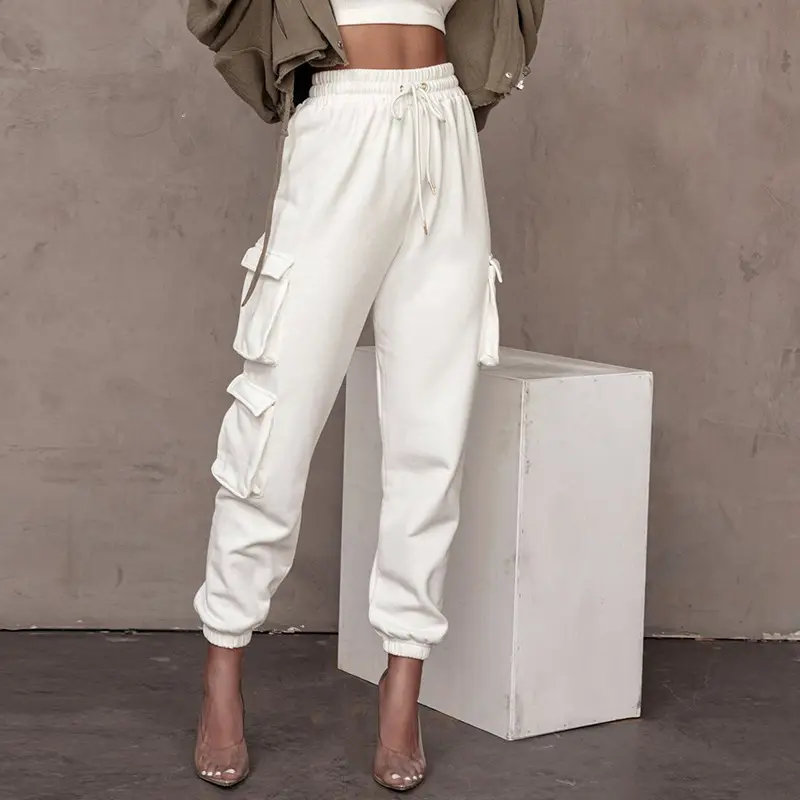 Ladies Pant Cotton Blend Trouser Sweat Joggers Plus Size 3d Pocket Pants Sweatpants Women - slika 4