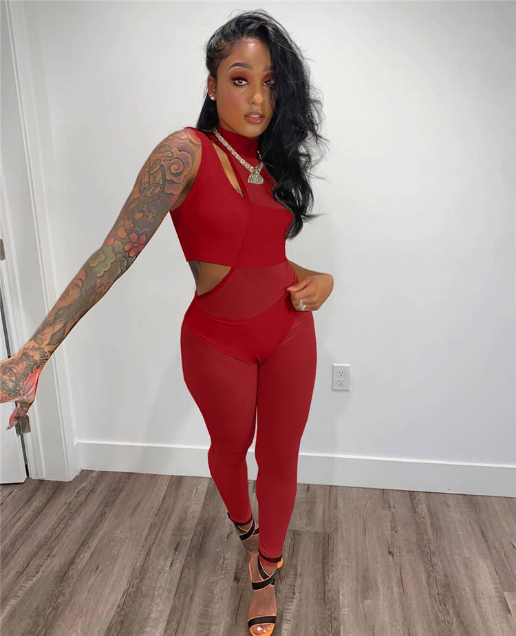 Women Summer 3 Piece Mesh Set Girl Joggers Set Solid Short Pants Outfits Three Piece Pants Set - Image 4