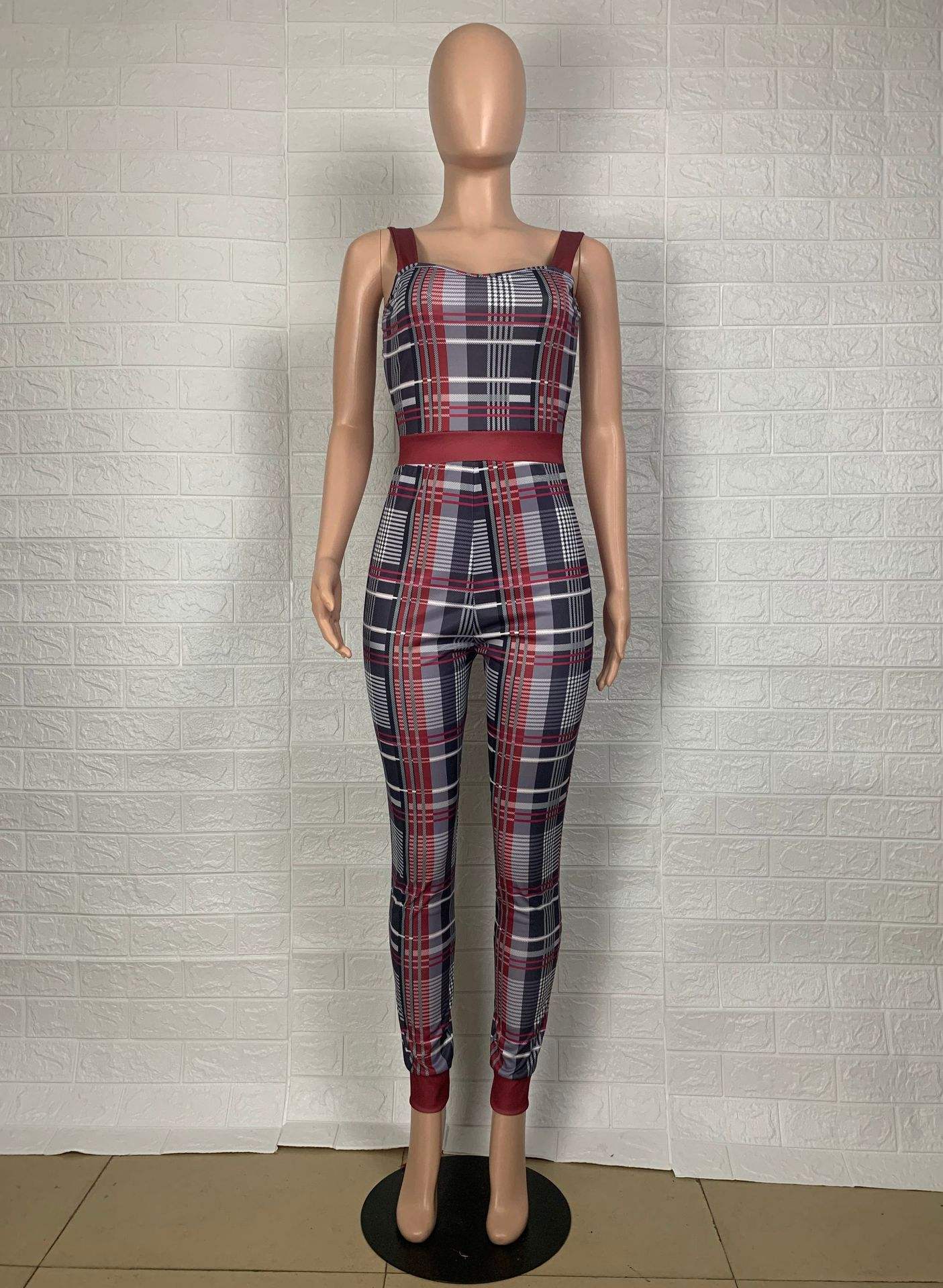 Hot Selling Women Slim Fit Jumpsuits Square Collar Bodysuits Sports Casual Tight Jumpsuits - slika 5