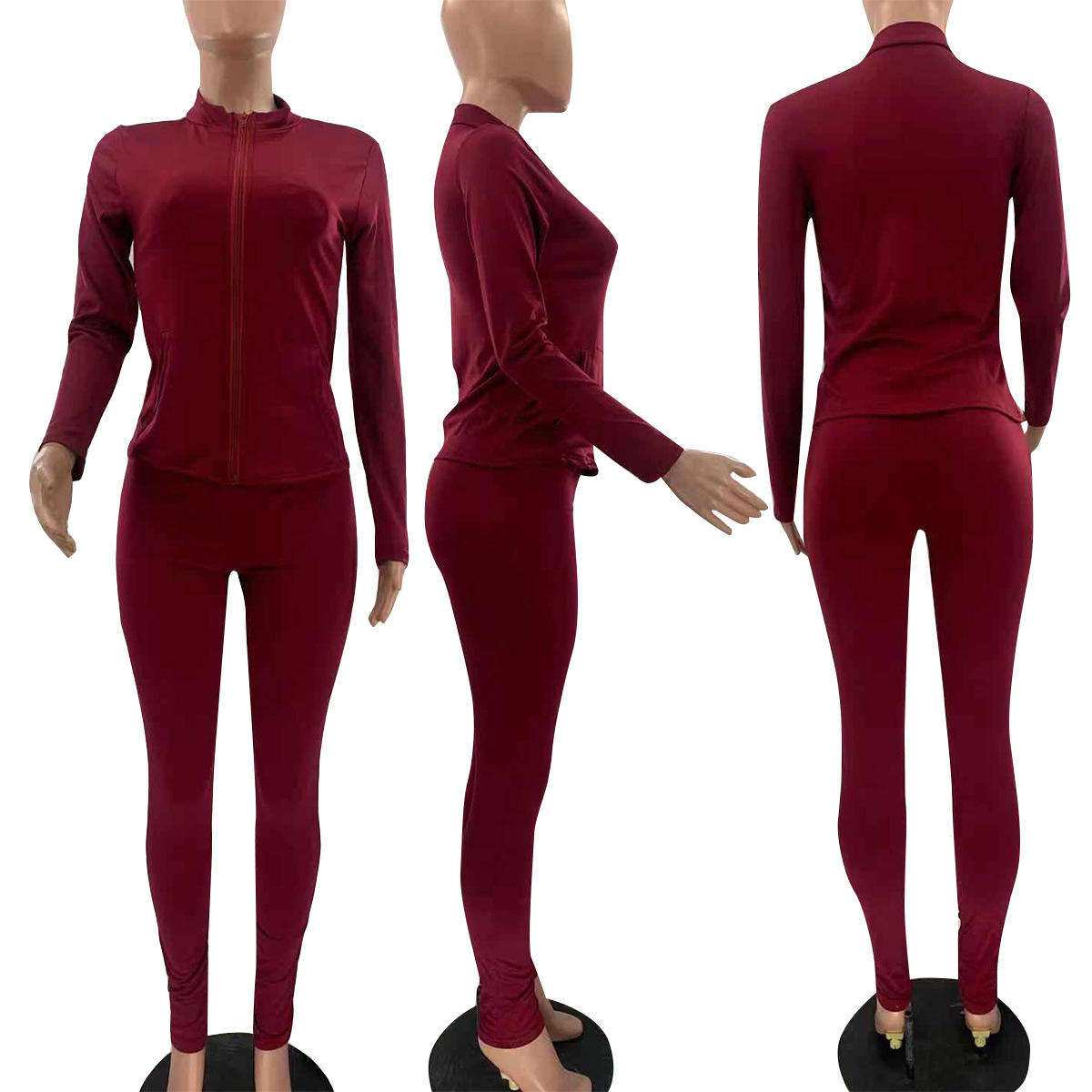 Women Autumn Clothes Fall Set Woman Two Piece Long Sleeve Set Sweatshirt Jogger Sweatsuit Women Tracksuit Set - 画像 (5)