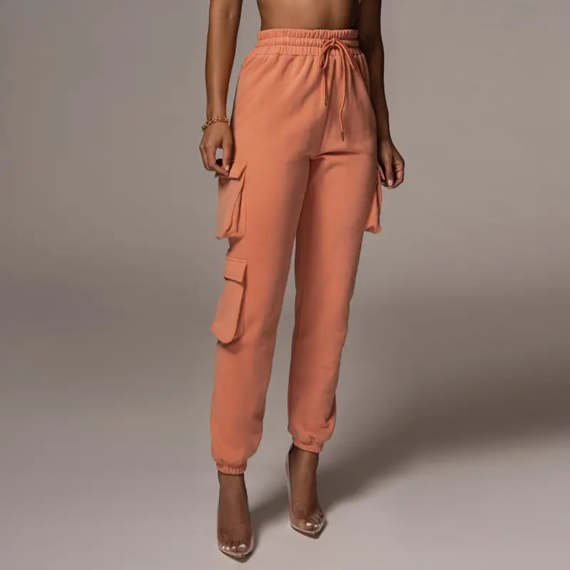 Ladies Pant Cotton Blend Trouser Sweat Joggers Plus Size 3d Pocket Pants Sweatpants Women - slika 5