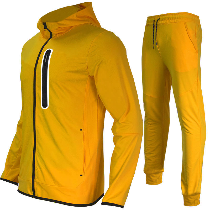 Custom Training Wear 2 Pieces Jogging Comfortable Plain Zipper Hoodies Suits Two Piece Set Tracksuits for Men - Vaizdas 5