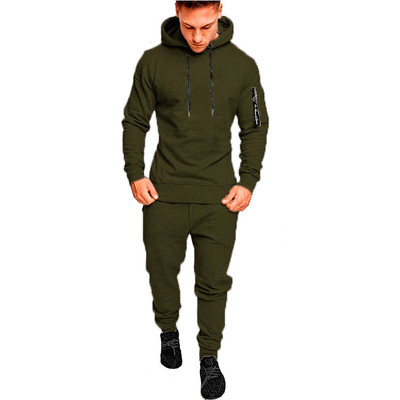 Custom Logo Polyester Camouflage Printed Men 2 Piece Hoodie and Pants Set – Bild 5