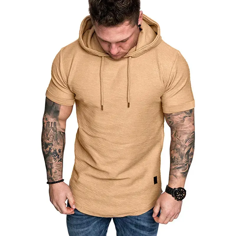 Men Lightweight Workout Athletic Hoodie Sport Sweatshirt Hoodies Casual Hooded T-Shirts Pullover Tee Tops - Εικόνα 5