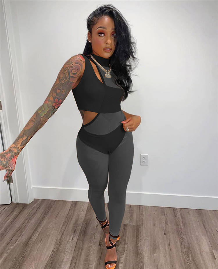 Women Summer 3 Piece Mesh Set Girl Joggers Set Solid Short Pants Outfits Three Piece Pants Set - Image 6