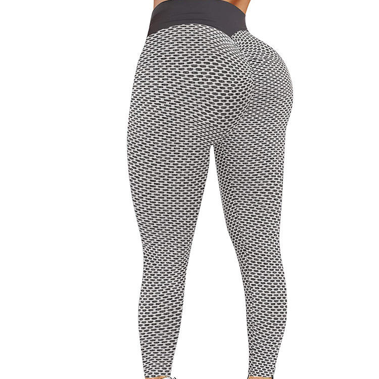 Tiktok Ladies High Waist Tight Sport Workout Booty Honeycomb Scrunch Butt Lift Yoga Pants Fitness Leggings for Women - Vaizdas 6