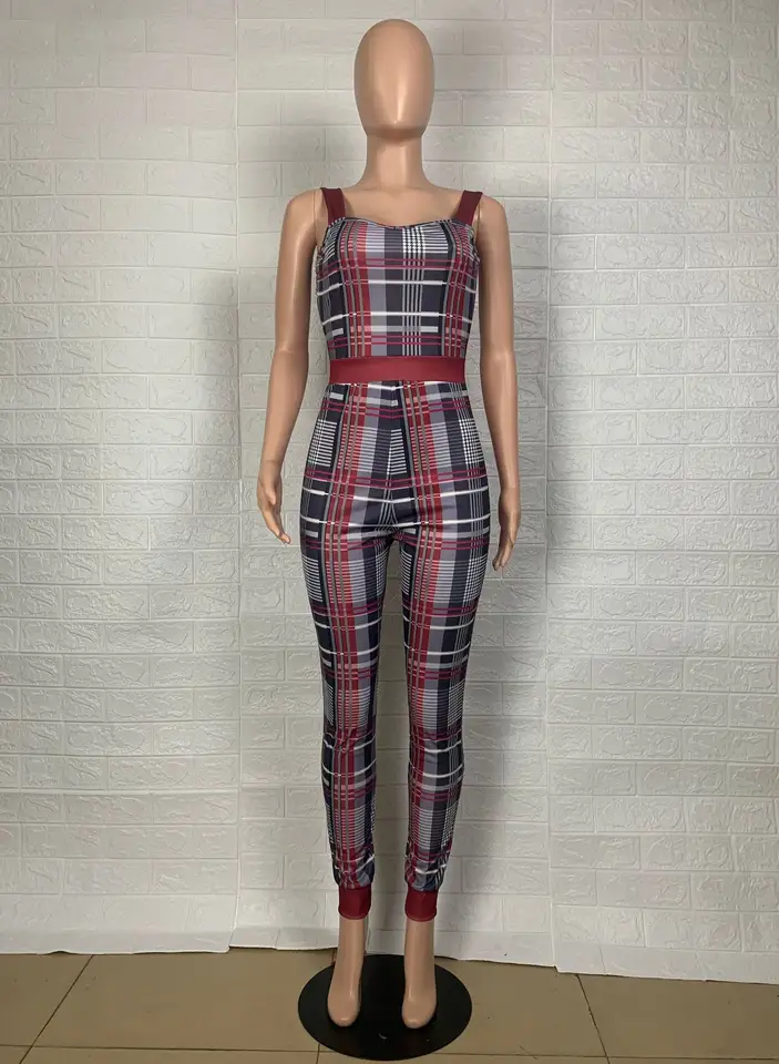 Ins Style Spring Women Clothing Stylish Branded Clothes Designer Stripe Print One Piece Pants Set - slika 6