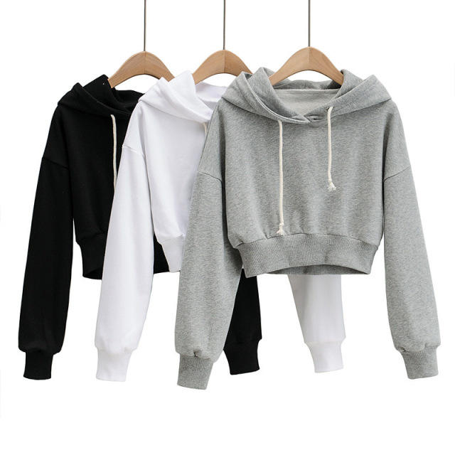 Wholesale High Quality Custom Female Crop Tops Hoodies Running Casual Plain Women Joggers Sets - Vaizdas 6