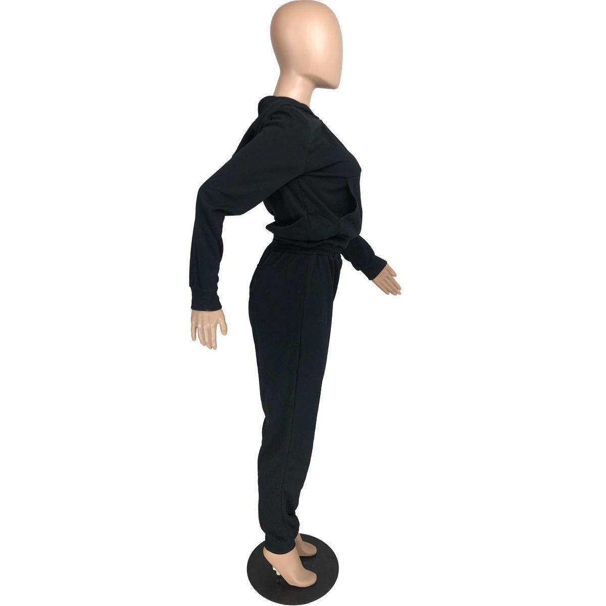 Custom Logo Women Clothing Two Piece Pants Set Crop Hoodie Print Embroidery Womens Hoodie Set - Attēls 6