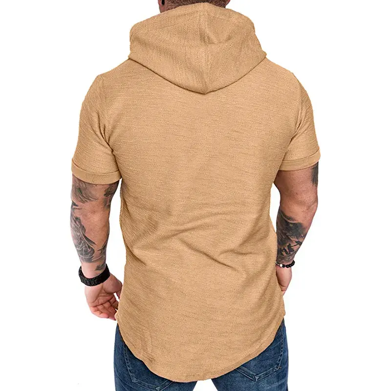 Men Lightweight Workout Athletic Hoodie Sport Sweatshirt Hoodies Casual Hooded T-Shirts Pullover Tee Tops - Εικόνα 6