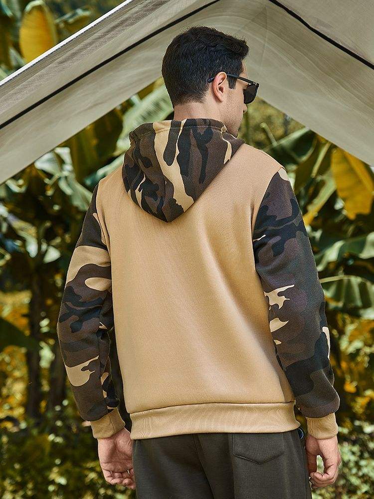 Casual Hoodies Camouflage Block Custom Cheap Fashion Design Camouflage Outdoor Men Hoodie - Vaizdas 7