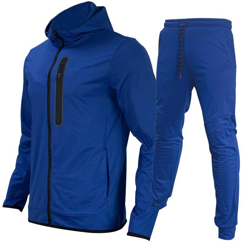Custom Training Wear 2 Pieces Jogging Comfortable Plain Zipper Hoodies Suits Two Piece Set Tracksuits for Men - Vaizdas 7